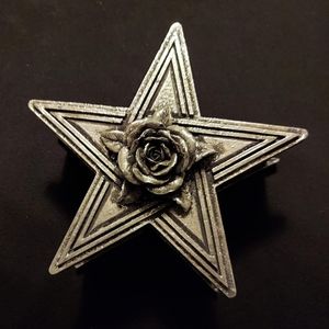 Pentagram and rose trinket dish